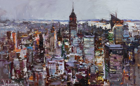 New York City - morning urban landscape painting