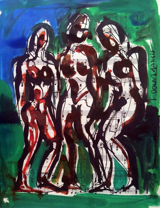 Three Female Figures