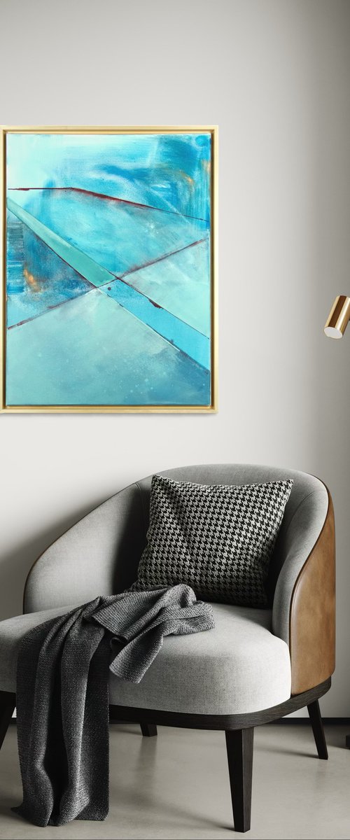 Crossing Blue Field 1 by Katrin Roth