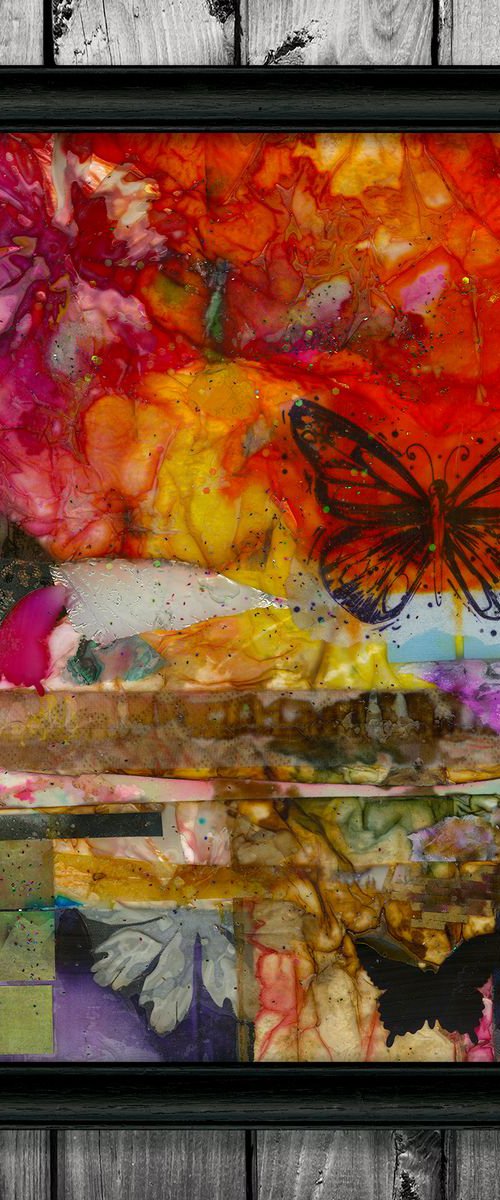 Manifesting A Dream - Framed Mixed media Butterfly art by Kathy Morton Stanion by Kathy Morton Stanion
