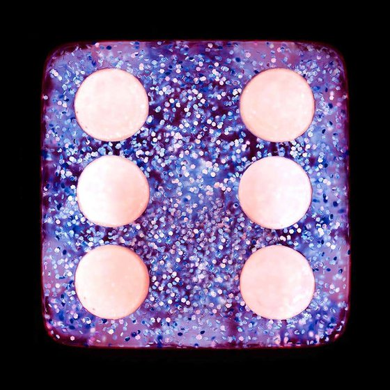 Heidler & Heeps Dice Series, Purple Sparkles Six