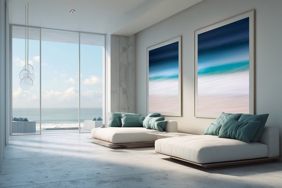 Teal Sensation Diptych