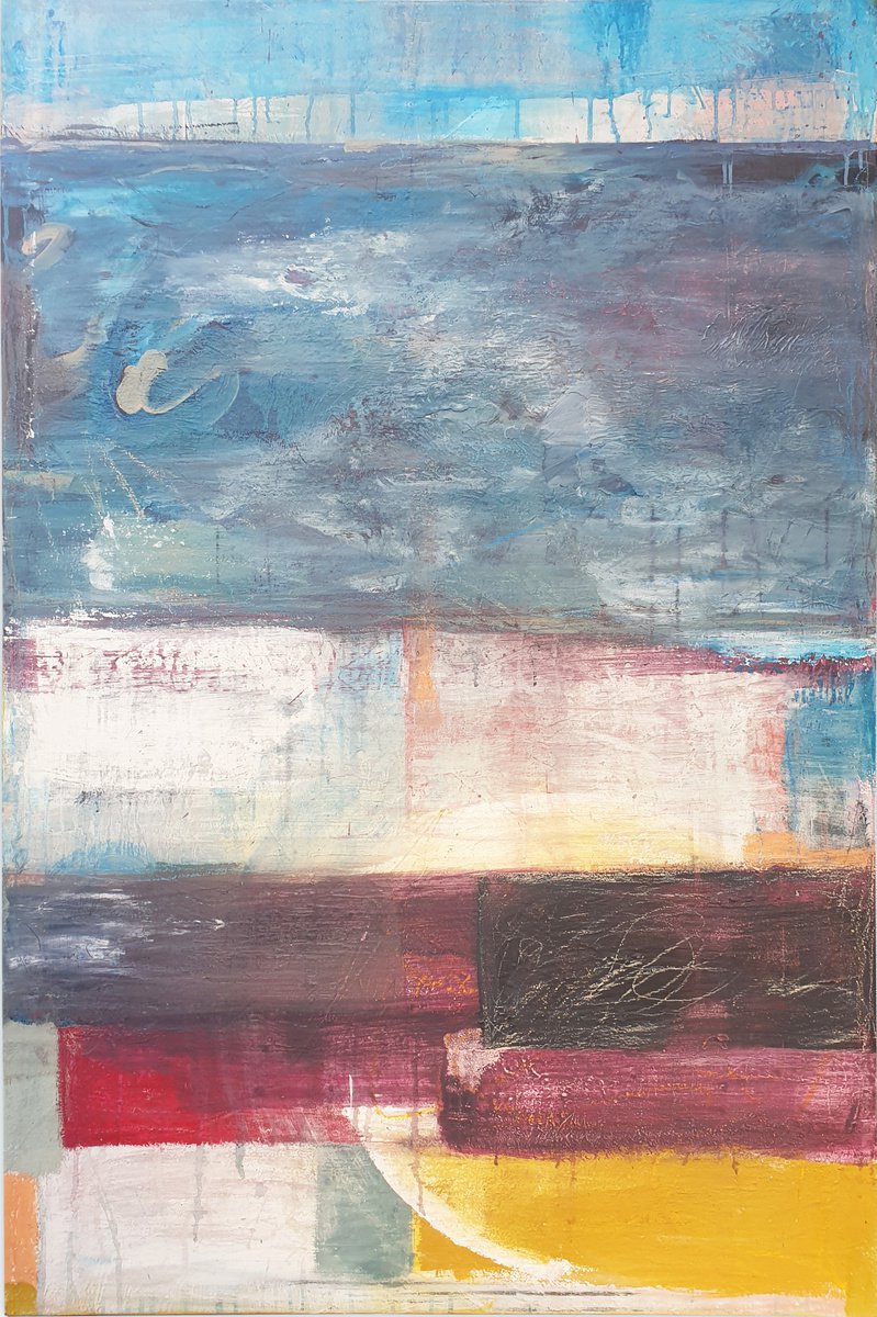 Abstract Painting By Teis Albers, 39 X 59", ????????????????????????????, Original Artwork