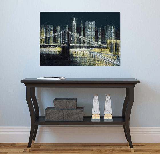 New York - The Brooklyn Bridge Illuminated