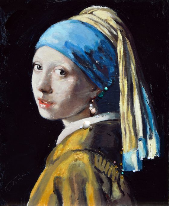 Girl with a Pearl Earring, after Vermeer (L'une 108)