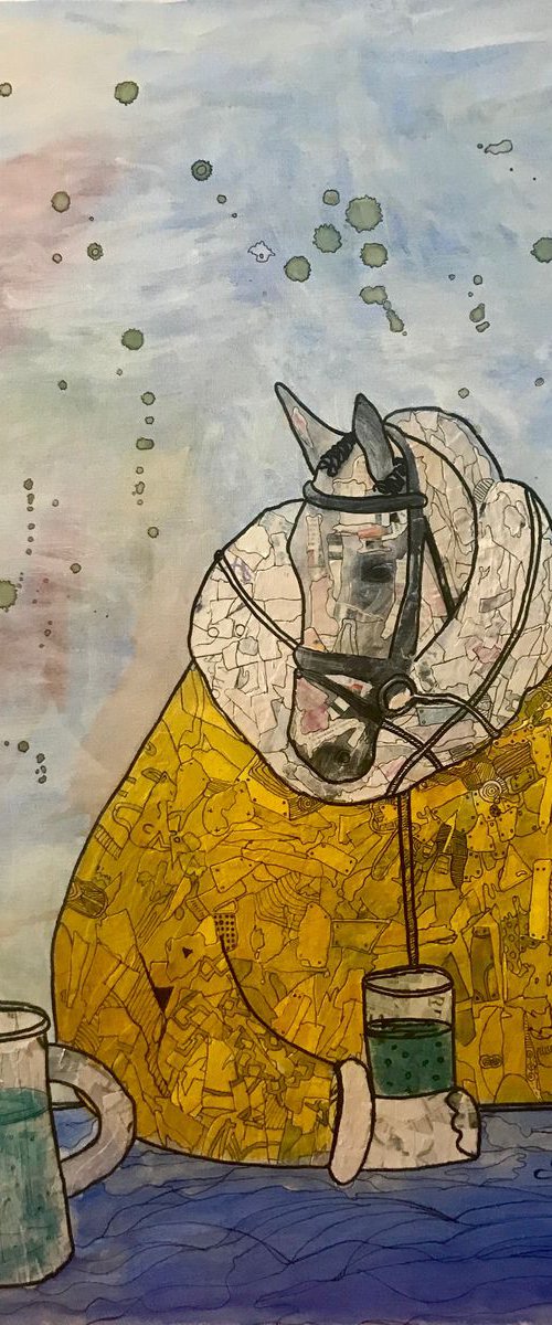 Drinking horse by Pavel Kuragin