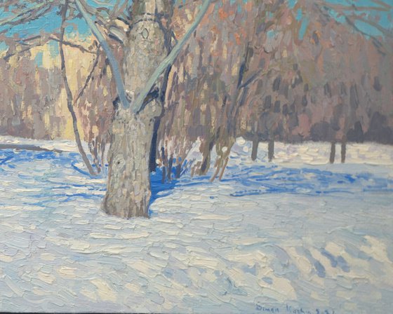 March. The sun is warming