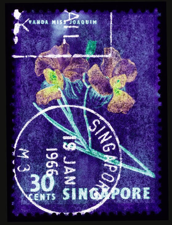 Heidler & Heeps Singapore Stamp Collection '30 Cents Singapore Orchid Purple'