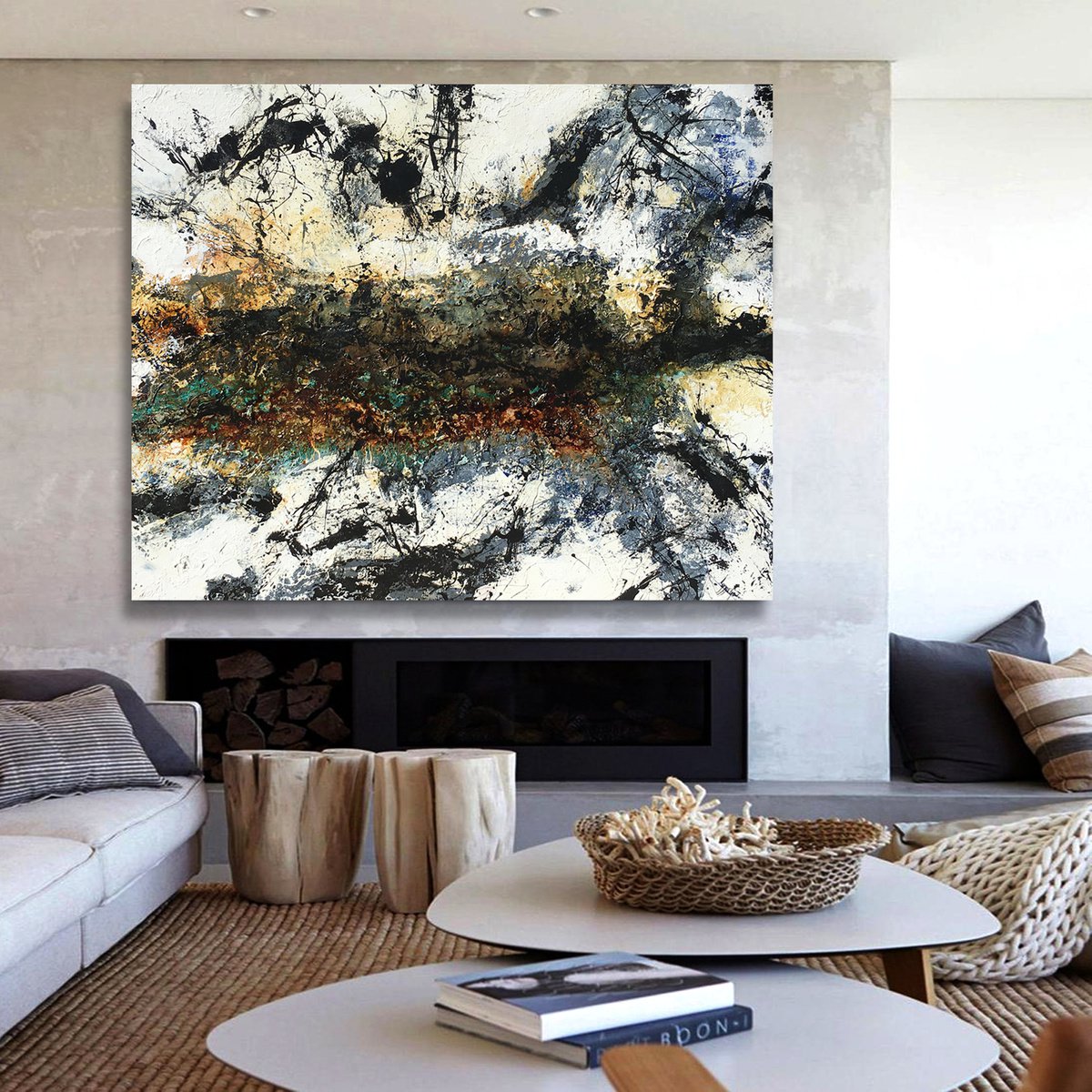 Abstract Acrylic Painting By Lynne Godina-Orme, 64 X 51", Like Never Before, Original Artwork