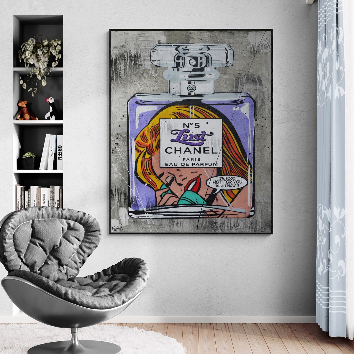 Abstract Still Life Painting By Franko, 47 X 59, Sooo Hot, Original Artwork