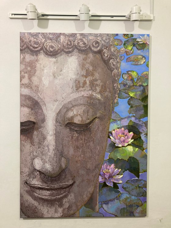 Buddha and water lilies.