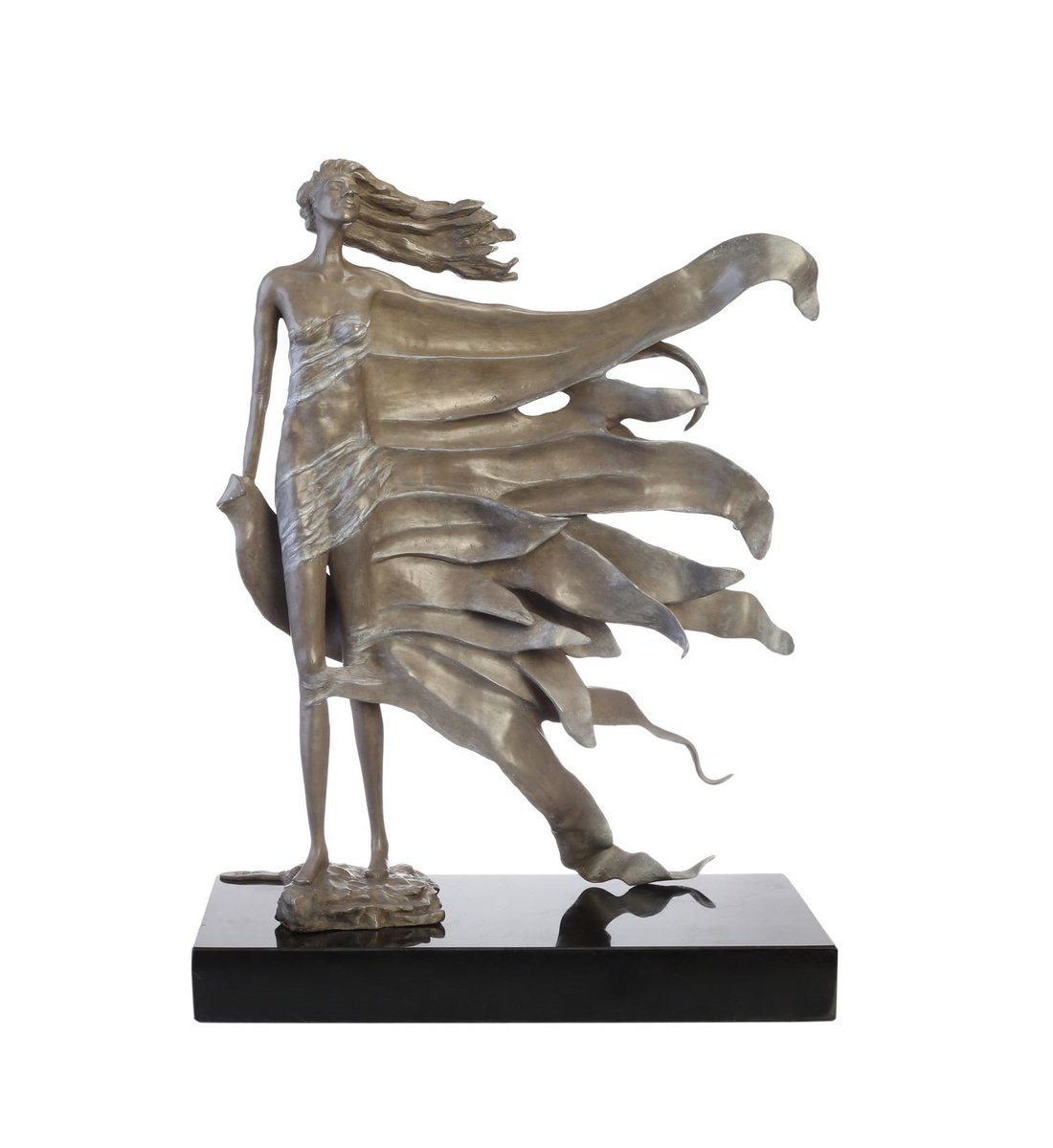 Abstract Bronze Sculpture By Seda Eyuboglu, 17 X 23", Flow, Original Artwork