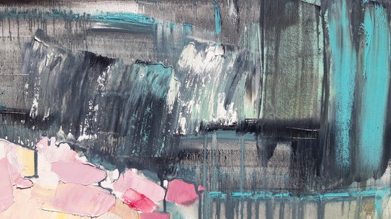 Flowers by the water.