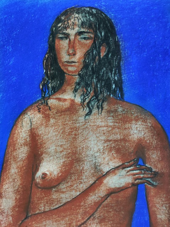 Woman with wet hair