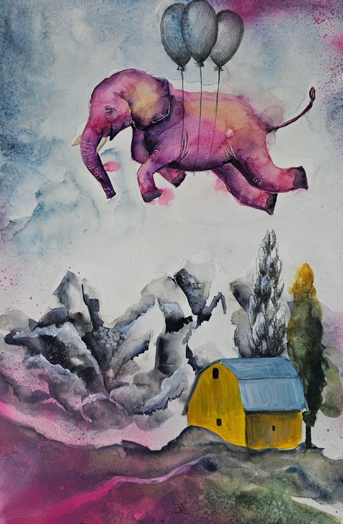 Pink Elephant by Evgenia Smirnova