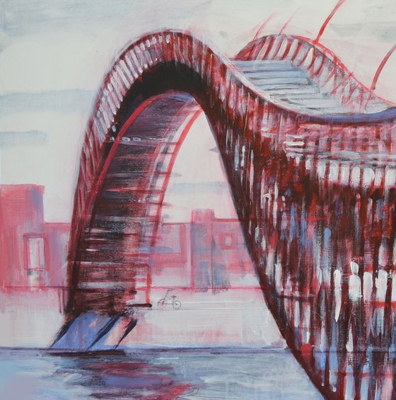 Red Bridge. (Python bridge. Amsterdam)