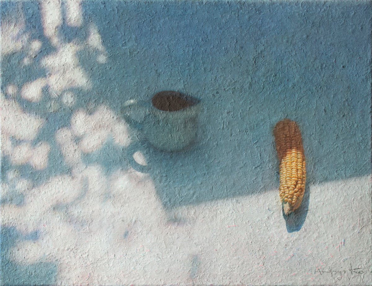 The Corn on the Cob, Cream Jug and Shadow by Andrejs Ko