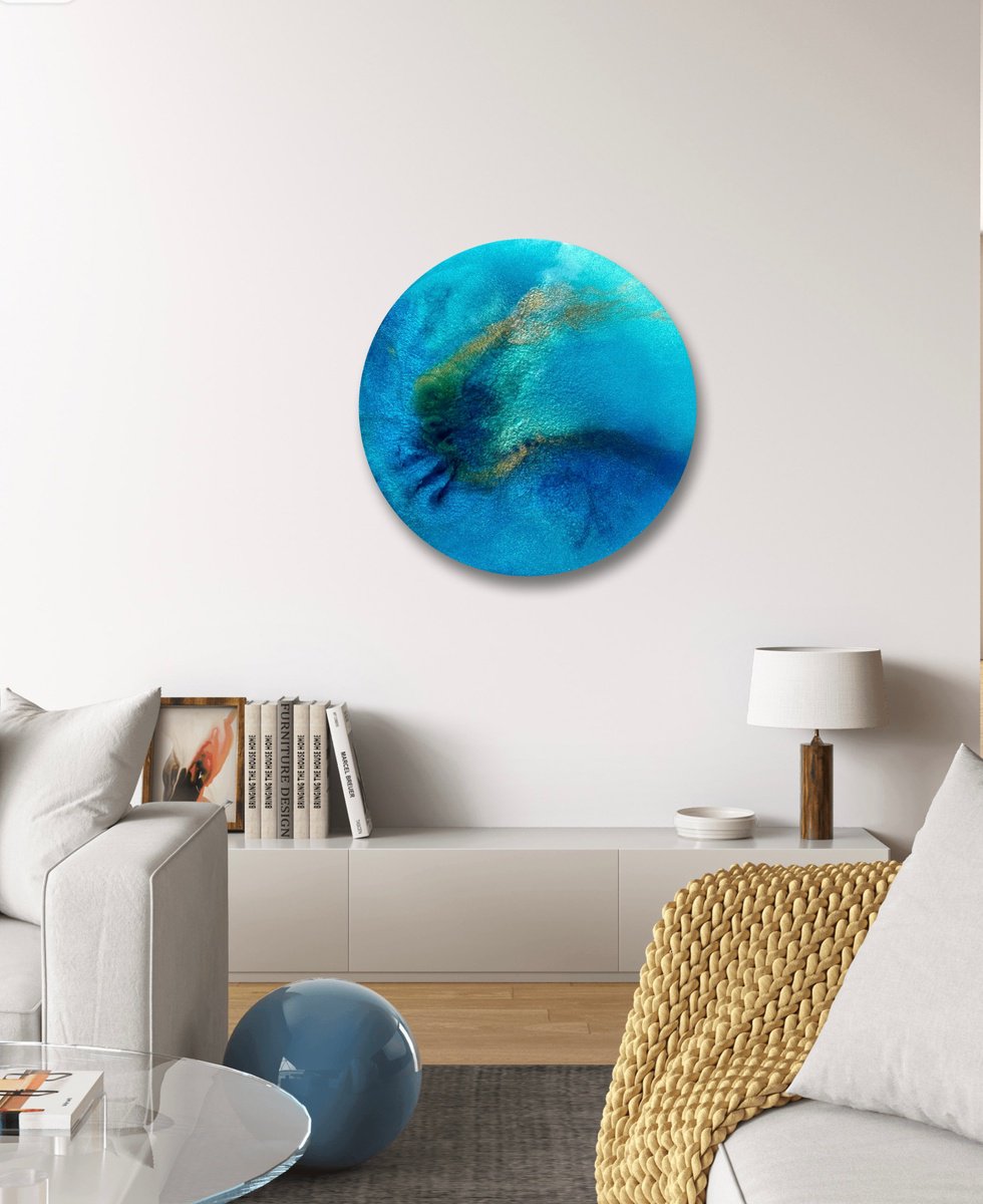 Organic Abstract Painting By Ana Hefco, 16 X 16, Blissful Energy, Original Artwork