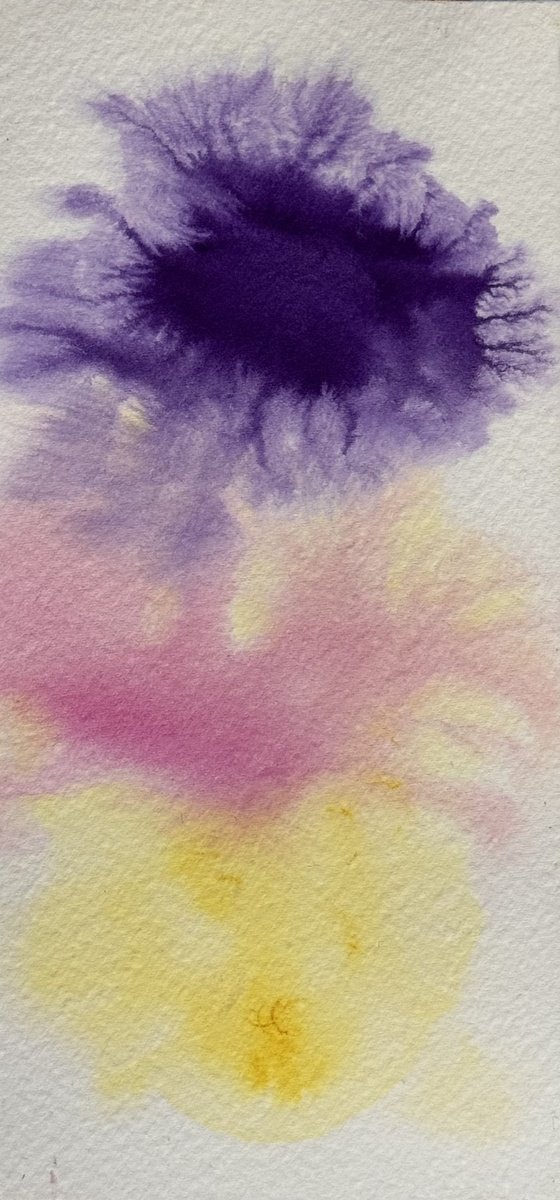 Abstract Yellow Purple Clouds