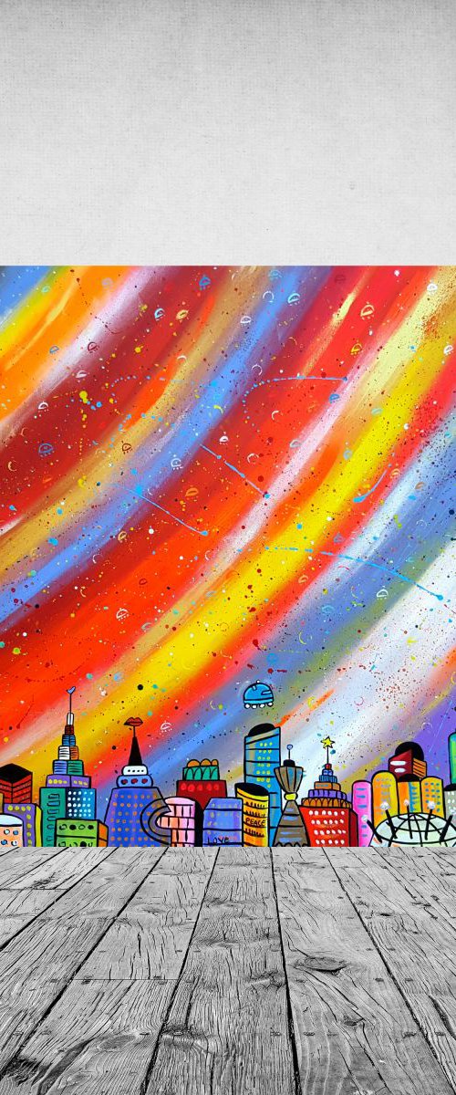 The Colourful Lost City in Space by Maria Luisa  Azzini