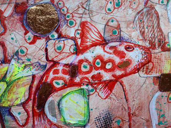 Fantasy with Flowers 334  paper 59x42cm