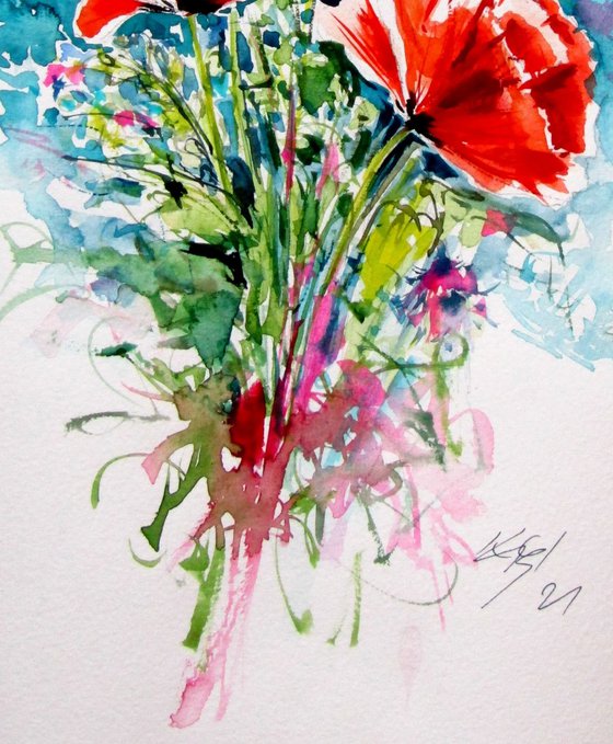 Beautiful red poppies II