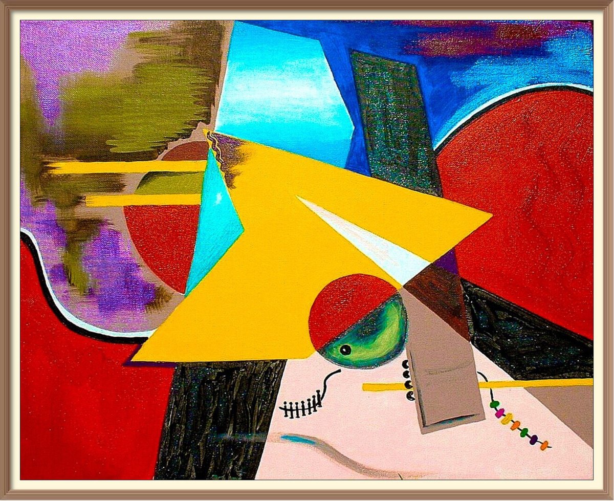 Expressive Abstract Giclee Print By Galina Victoria, 20 X 16, Silence, Original Artwork