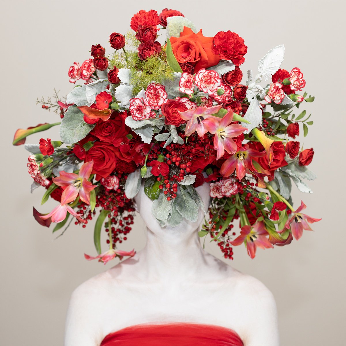 Surrealistic Portrait Photograph By Ziesook You, 20 X 20", My Valentine, Original Artwork