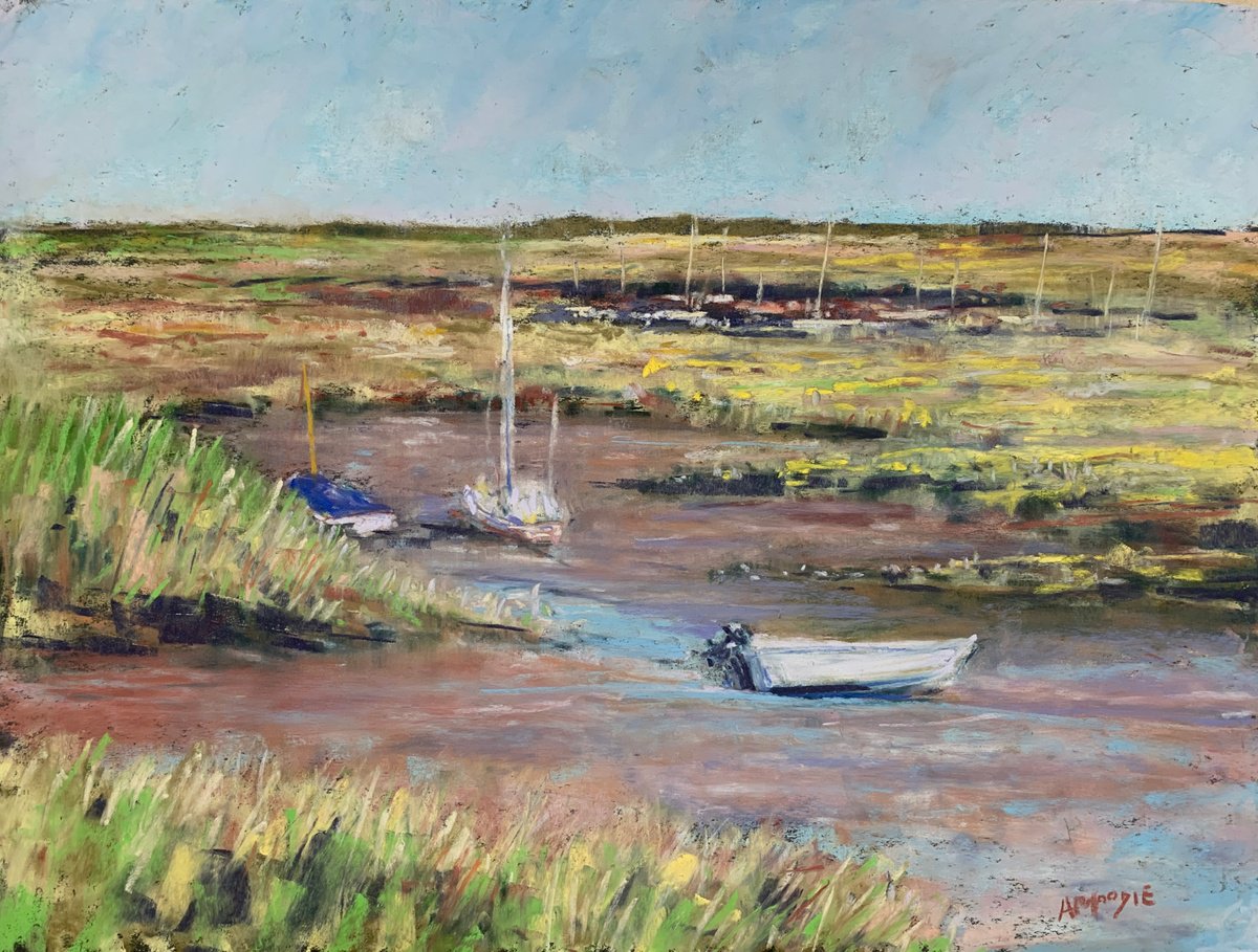 Boats at Brancaster Staithe by Andrew Moodie