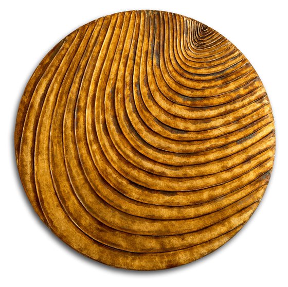 Woodcuts #5 | Round Wall Sculpture