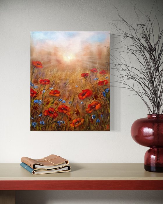 Morning and Red flowers