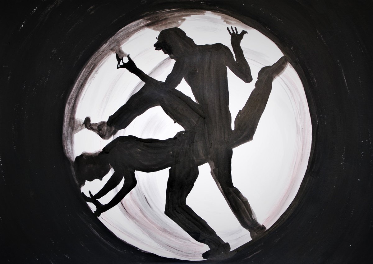 Contemporary dancers / 59.5 x 42 cm by Alexandra Djokic