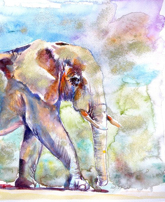 Elephant in gold