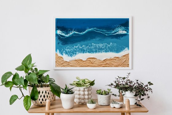 Feel the waves - original seascape epoxy resin artwork