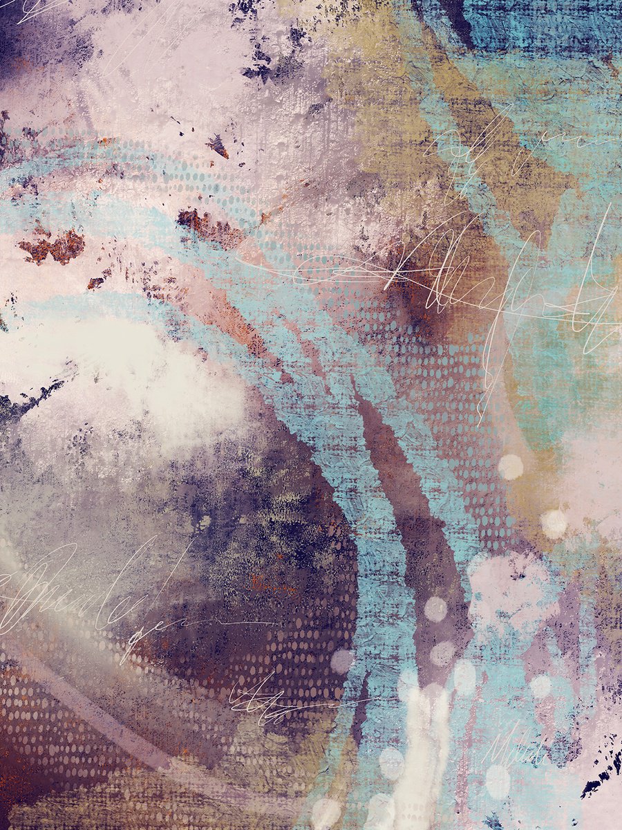 Organic Abstract Giclee Print By Melinda Macdonald, 45 X 30", Jumping Through Hoops, Original Artwork