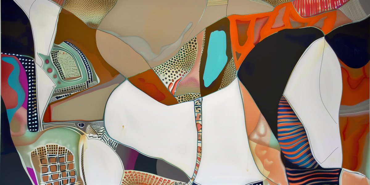 Abstract Acrylic Painting By V+V Kniazievi, 79 X 39", Geometric Abstraction #10, Original Artwork