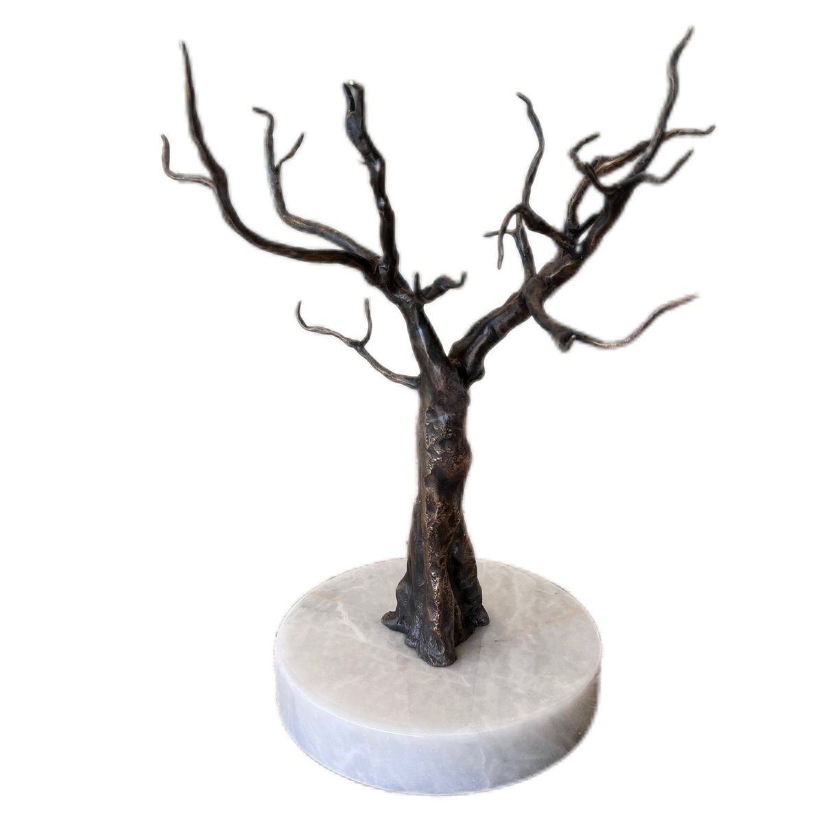 Abstract Bronze Sculpture By Seda Eyuboglu, 12 X 15", Small Tree, Original Artwork