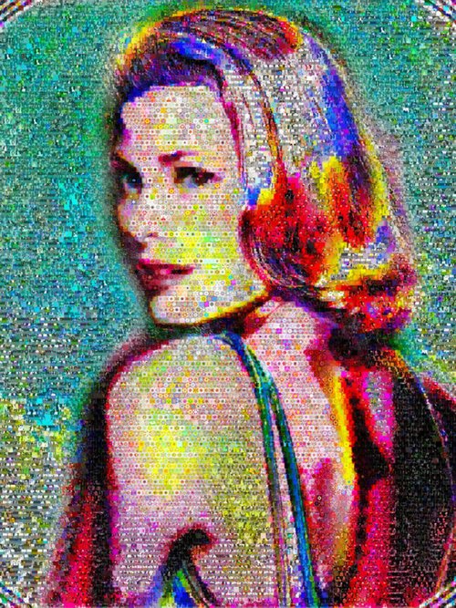 Princess Grace abstract Collage by John Lijo Bluefish