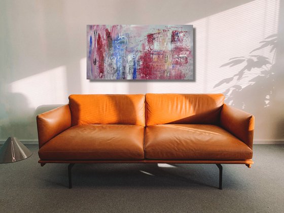 large paintings for living room/extra large painting/abstract Wall Art/original painting/painting on canvas 120x60-title-c755