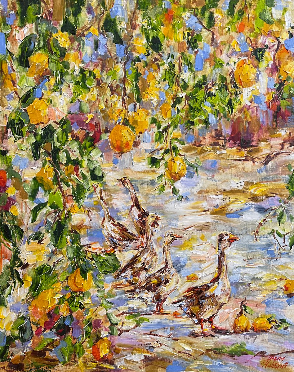 Under The Quince Tree By Diana Malivani, 16 X 20, Artwork For Sale On Artfinder
