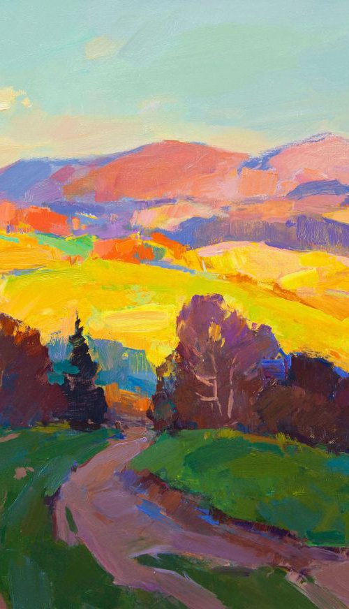 Evening at the pass. Autumn by Aleksandr  Kryushyn