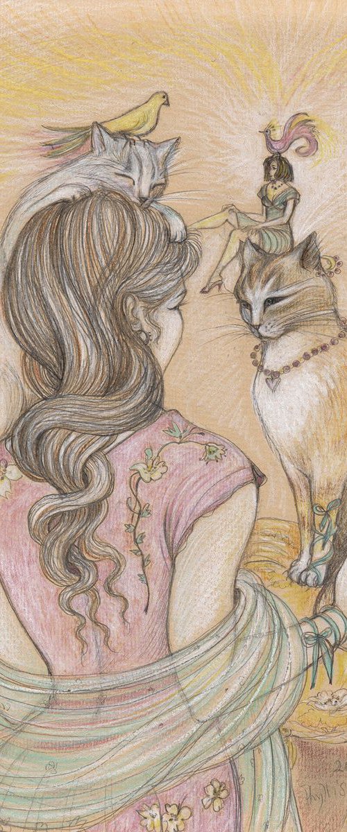 Cat - Feline fantasy by Phyllis Mahon