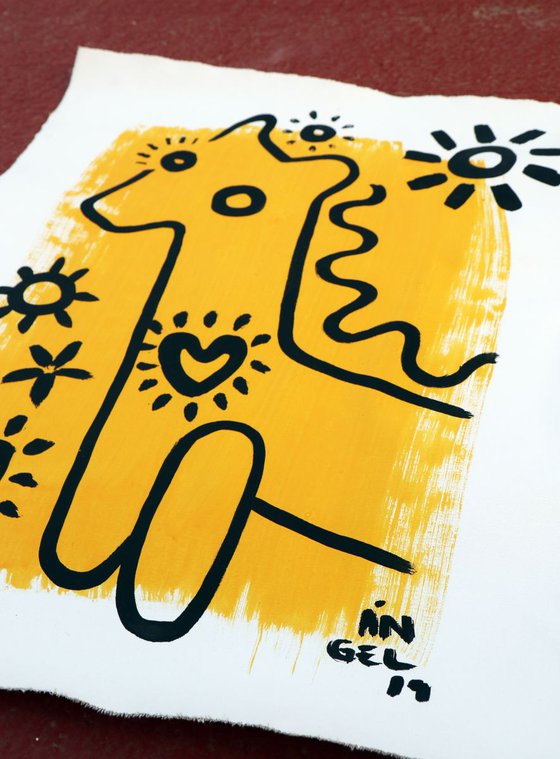 HAPPY ANIMAL / HEART / SUN 38x48cm