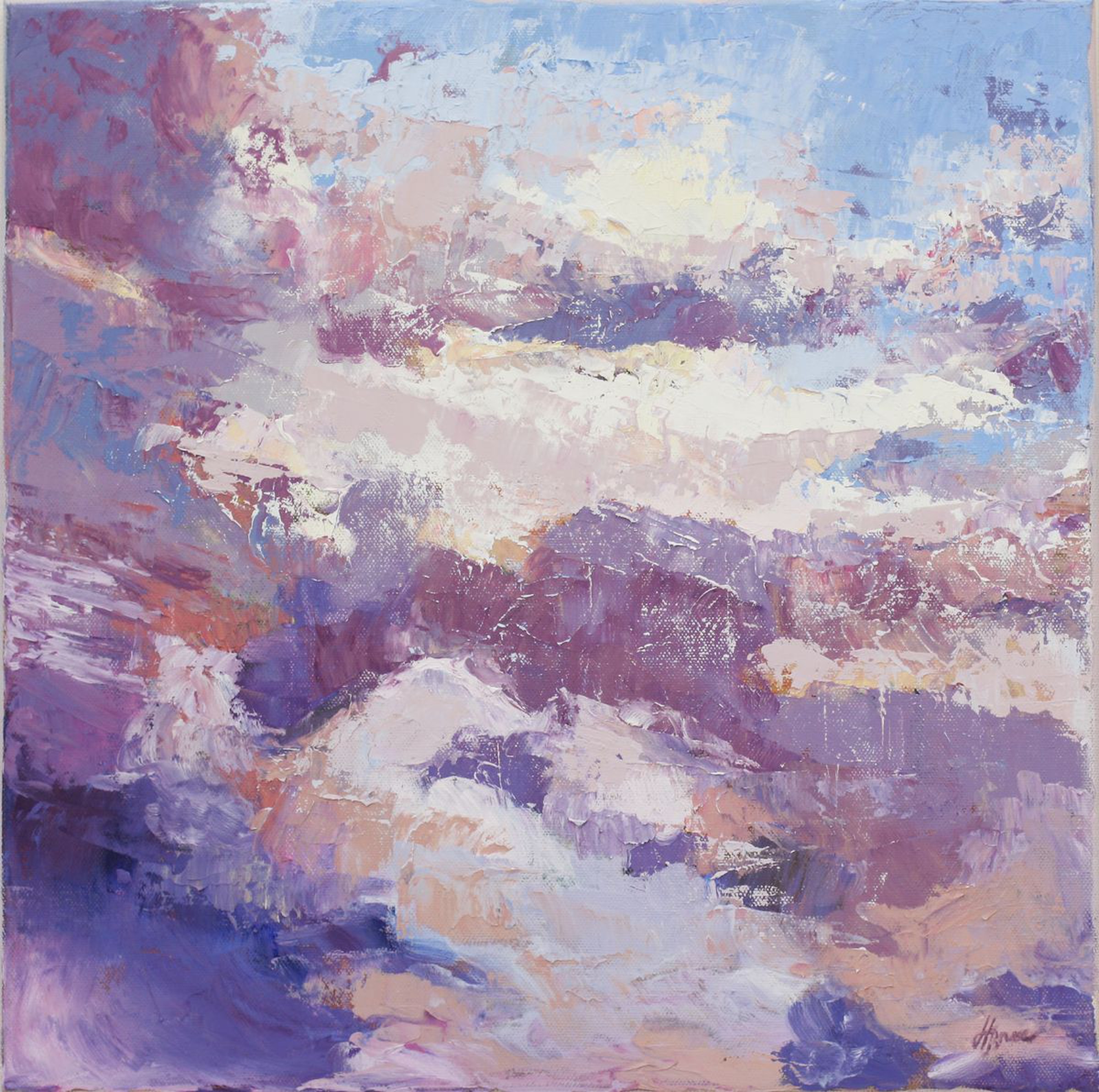 Sunset Clouds Oil Painting By Hannah Bruce Artfinder