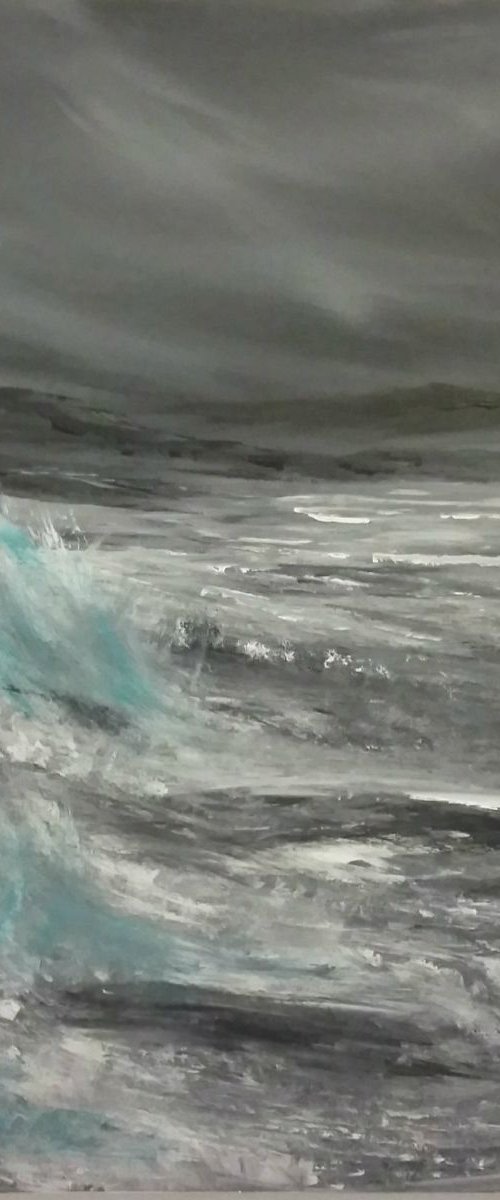 Break of Teal (Large Work) by Mel Graham