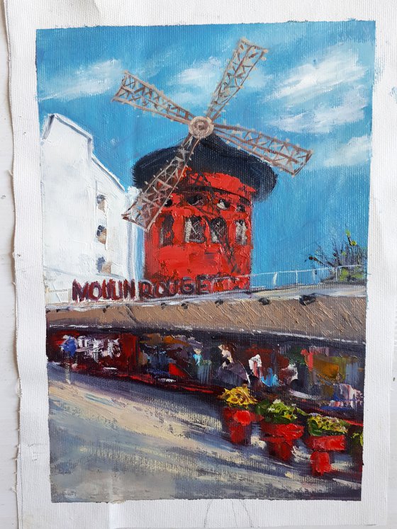 Moulin Rouge /  ORIGINAL OIL PAINTING