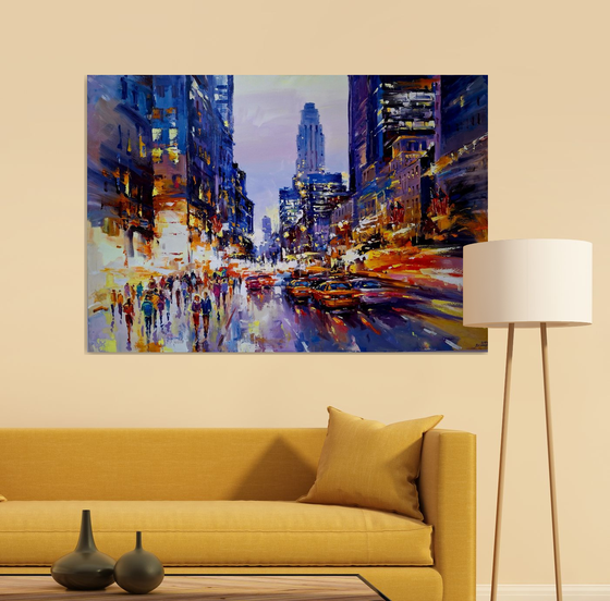 Evening  lights (New York)