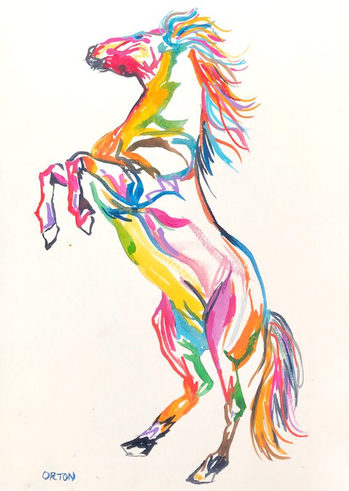 Horse Watercolour Study 1 by Andrew Orton