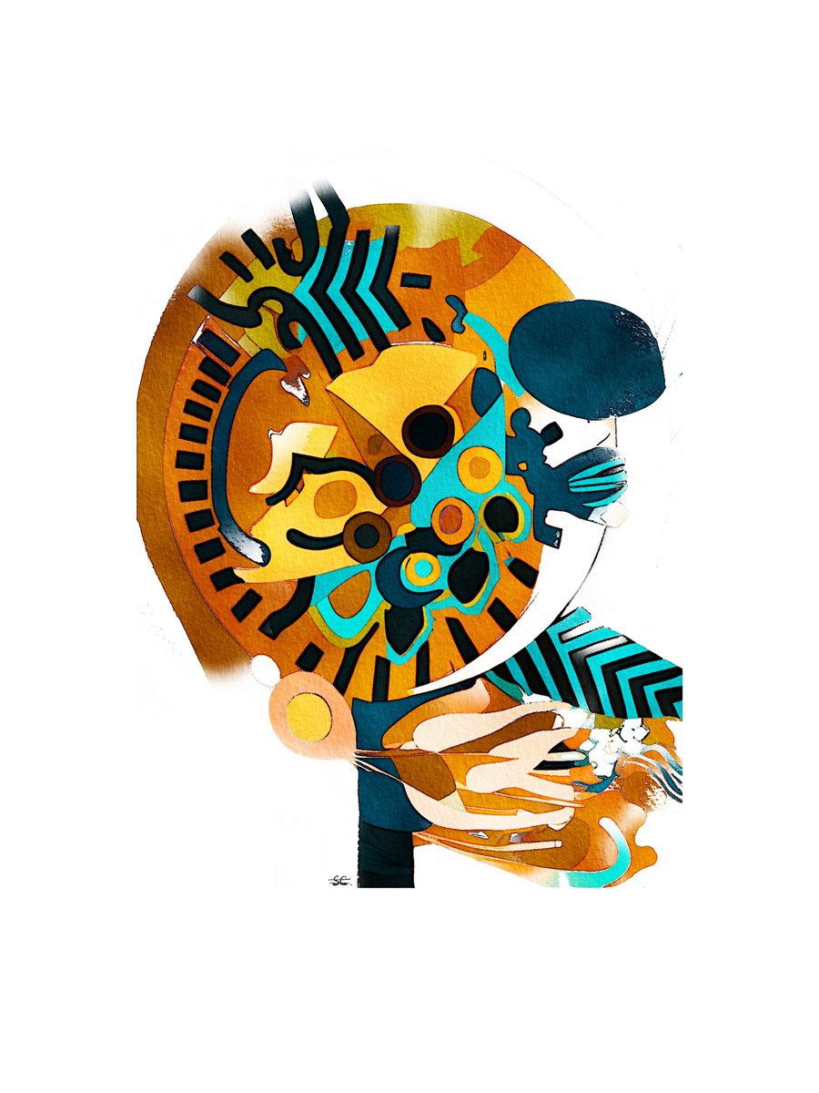 Abstract Botanical Giclee Print By Carla Sa Fernandes, 12 X 17, Bb9.S3, Original Artwork