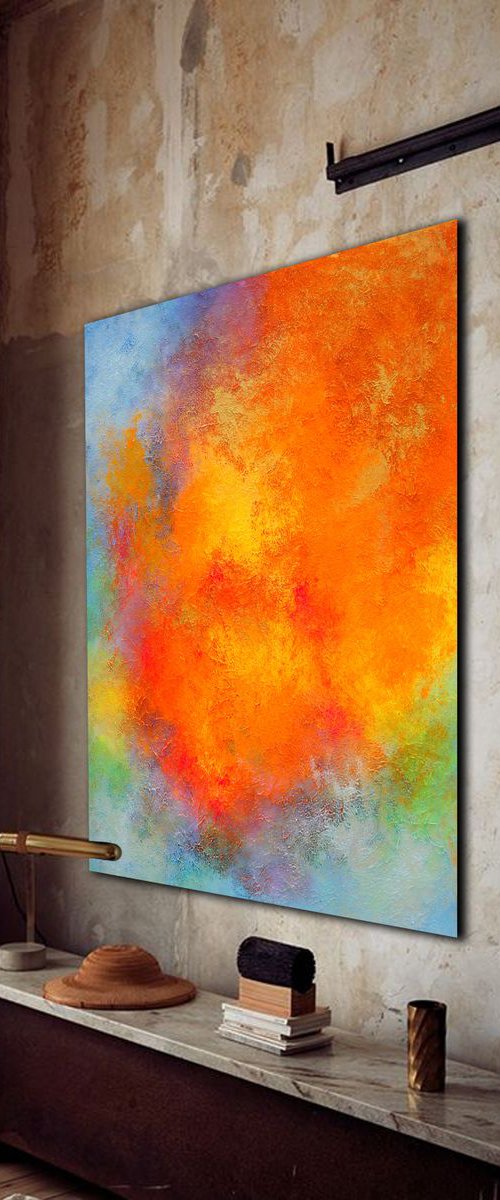 120x100cm / Abstract painting from the workshop of the artist Alex Senchenko / Excitation by Alex Senchenko